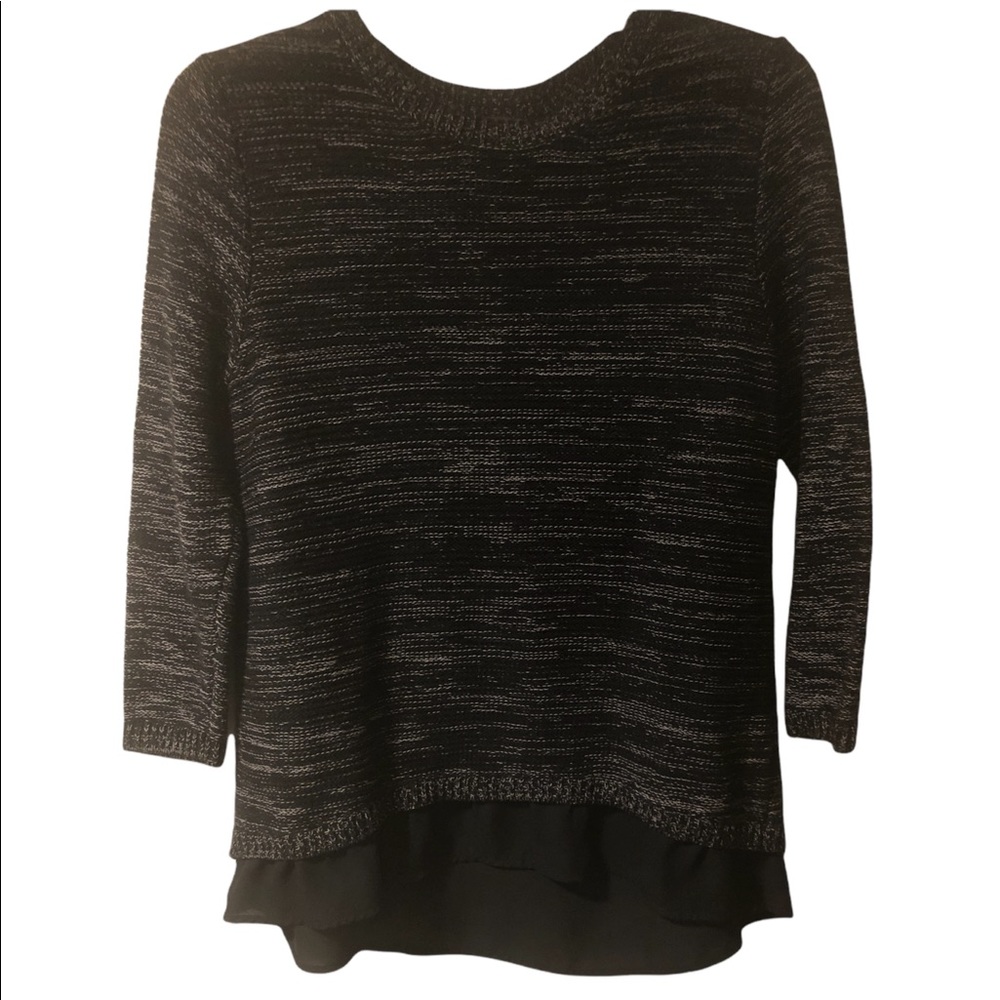 The Limited black Sheer back sweater, NWT Sz S